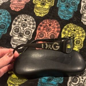 D&G Black and Silver Studded Glasses VINTAGE